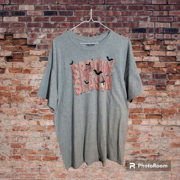 Women's Spooky Season Gildan Gray Size XL Custom - Picture 1 of 2
